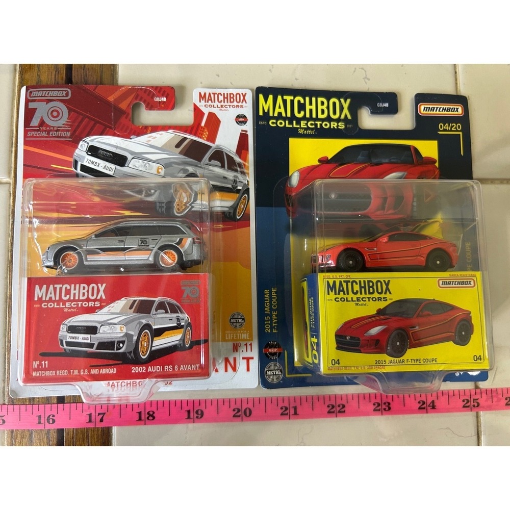 Matchbox Collectors 70th Anniversary Audi R6 Avant &‎ Jaguar F-Type Coupe